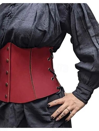  Retrò Vintage Punk & Gotico Medievale Sottobusto Costume Per uomo Carnevale Mascherata Carnevale Performance Mascherata Adulti Corsetto Tutte le stagioni