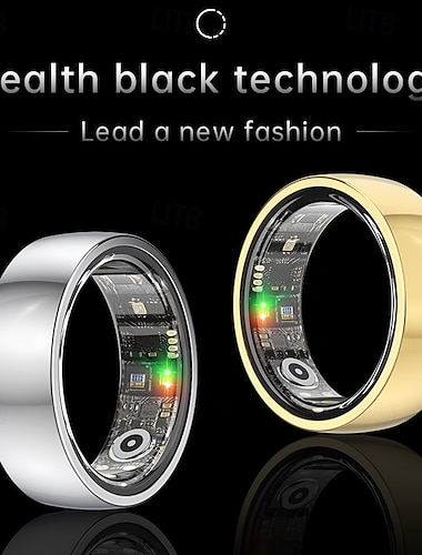  Smart Ring pour hommes femmes - Tracker de santé et de bien-être toute la journée analyse de la qualité du sommeil suivi de l'activité physique soins familiaux à distance bijou technologique portable