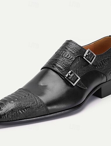  Exquisite Herrenschuhe aus braunem Leder mit zwei Texturen und doppeltem Monkstrap – luxuriös und auffällig für formelle Zusammenkünfte, Vorstandssitzungen und Kentucky Derbys