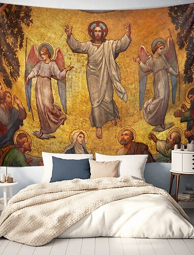  Tapisserie médiévale Art mural du Moyen Âge Grande tapisserie Décor mural Photographie Fond de scène Couverture Rideau Maison Chambre Salon Décoration