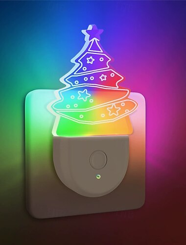  Acrylförmiges LED-Nachtlicht, Dekoration für Wohnzimmer und Schlafzimmer, Licht mit Farbverlauf, Licht, Augenschutz ohne Flimmern, UK-US-EU-Netzstecker, 1 Stück
