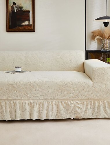  Elastischer Jacquard-Stoff im Rockstil des Sofabezugs, Stretch-Couchbezug, L-förmige Sofa-Schonbezug, Eckbezug für Wohnzimmer, 1/2/3/4 Sitze