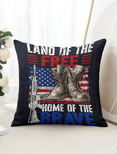  Veteran minnesdag dekorativa kuddöverdrag 1 st självständighetsdag amerikansk örn mjuk kvadratisk soffa kuddfodral kuddfodral för sovrum vardagsrum soffa stol