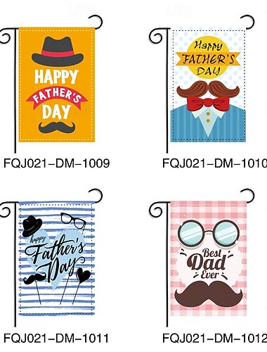  Drapeau de jardin pour la fête des pères 12 x 18 pouces Drapeaux de jardin petits pour l'extérieur Drapeaux extérieurs Drapeaux de jardin de vacances pour toutes les saisons