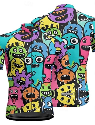  Homens Camisa para Ciclismo Manga Curta Moto Camiseta Camisa / Roupas Para Esporte com 3 bolsos traseiros Ciclismo de Montanha Respirável Secagem Rápida Design Anatômico Capilaridade Rosa claro Azul