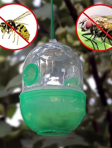  2 wespenvangers voor fruitvliegen voor buitentuin hangende insectenvallen