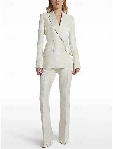  Pantalone madre della sposa elegante colletto a camicia lunghezza caviglia misto cotone maniche lunghe con colore solido