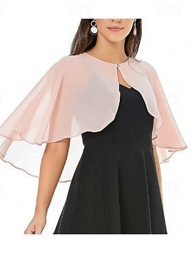 kendő női pakolás bolero vállrándítás kabátok / kabátok elegáns fényvédő rövid ujjú sifon esküvői pakolások tiszta színnel a hivatalos tavaszhoz  & őszi ruha, hogy lenyűgözze 2025-öt