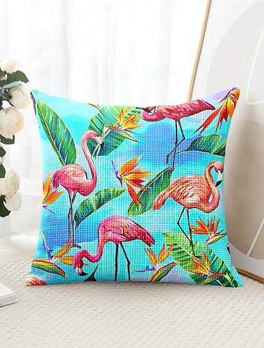  Tropische Floral Dekorative Kissenbezüge 1 Stück Weicher quadratischer Sofakissenbezug Kissenbezug für Schlafzimmer Wohnzimmer Sofa Stuhl