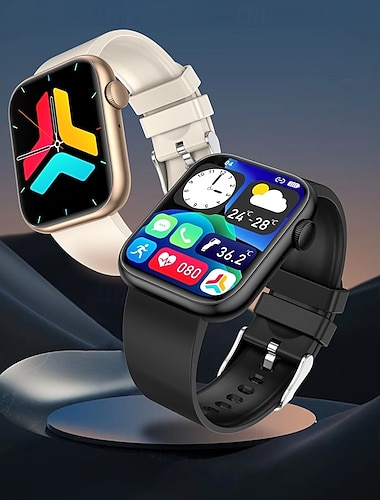  imosi qx7 montre intelligente 1,85 pouces smartwatch fitness montre de course bluetooth surveillance de la température podomètre rappel d'appel compatible avec android ios femmes hommes étanche longue