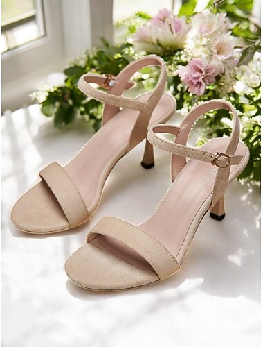  beige slingback kitten heels voor dames – elegante open teen sandalen voor romantische dates en zomeroutfits