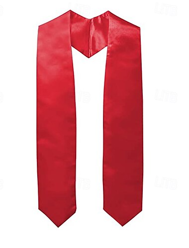  Unisex-Abschlussstola, schlichte Abschlussschärpe, Ehrenstola für Studenten, 182 cm lange, einfarbige Satin-Abschlussstola, Schärpe für die Ehrenzeremonie, Abschlussgeschenk