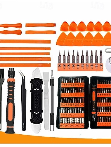  Precisieschroevendraaierset van 130 stuks, inclusief torx t1 t2 t3 t4 t5 t6 t7 t8 t9 t10 t15 t20 en p2 p5 p6 sterbits, ideaal voor iPhone-reparaties
