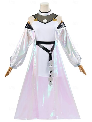  Genshin Impact Jaa Miko Animé Cosplay-kostym Kläder Cosplay Peruker Cosplay-kostymer Cosplay Peruker Karnival Maskerad Prestanda Fest Kappa Klänning Mer accessoarer Till Dam Vuxna