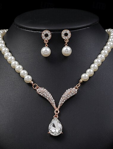  Ohrring-Set 1 Set Legierung Ohrringe Halskette Damen Luxus Schmuck-Set Für Festival