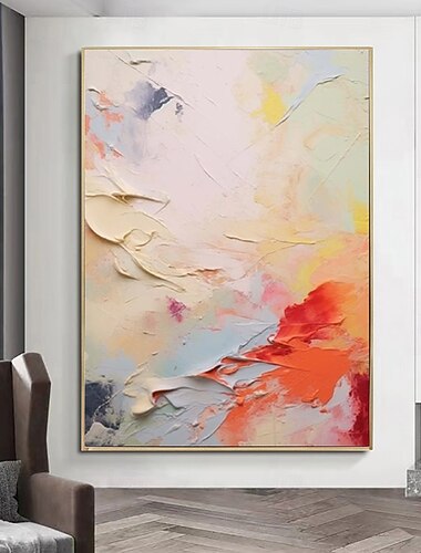  handgefertigtes Ölgemälde auf Leinwand, Wandkunst, Dekoration, modern, abstrakt, für Wohn-/Esszimmer, für die Inneneinrichtung, gerollt, rahmenlos, ungedehntes Gemälde