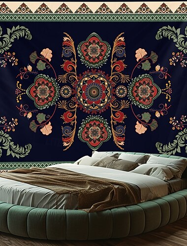  Vintage Ethnischer Wandteppich Wandkunst Großer Wandteppich Wandmalerei Fotohintergrund Deckenvorhang Wohnraum Schlafzimmer Dekoration