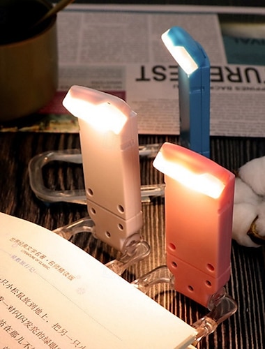  Lampe de lecture rechargeable USB pour lire au lit, lampes de lecture à LED à pince, lampes de marque-page portables pour enfants amoureux des livres, luminosité blanche chaude réglable pour la
