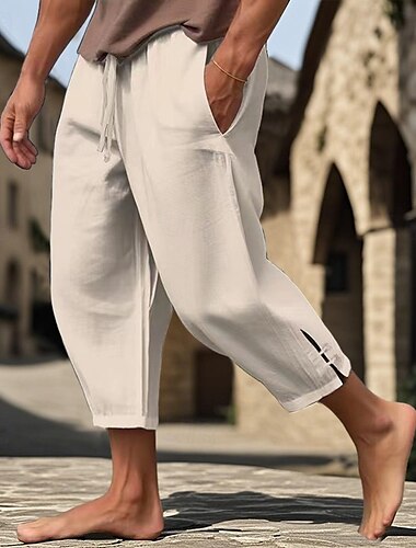  Rétro Vintage Médiéval Renaissance Pantalons de pirate Pirate Viking Couleur Unie Homme Pirate Vacances Décontracté Quotidien LARP Adulte Pantalon Printemps & Été