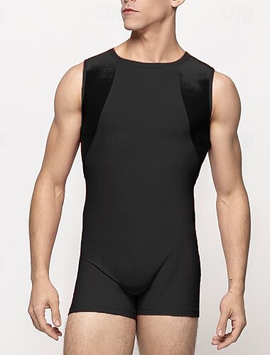  Hombre Tracksuit Fajas Body Trajes de gimnasia Cuello Barco Exterior Deportes Retazos Plano Negro Rojo Poliéster Ropa de Deporte Deportes y Exterior Ropa de Gimnasia Primavera