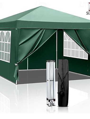  Baldachinzelt mit wasserdichtem kommerziellem Instant-Pavillonzelt, Baldachinzelt im Freien, Partyzelt für Partys/Ausstellungen/Picknicks mit Tragetasche