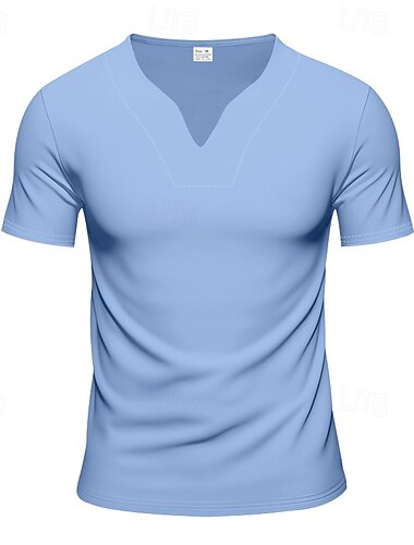  Per uomo Maglietta Camicia a Maniche Corte Manica Corta Scollo a V Estate Semplice Moda Designer Essenziale Classico Vacanza Streetwear Uscire Nero Bianco Arancione Maglietta Top per Uomo