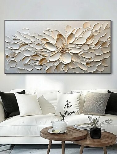  grande peinture à l'huile de paysage de fleurs sur toile peinte à la main peinture florale pastel paysage de fleurs de printemps peinture grand art mural peinture d'arbre pour la décoration du salon
