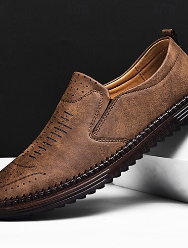  beige suède instappers voor heren – handgemaakte casual mocassinschoenen voor dagelijks gebruik