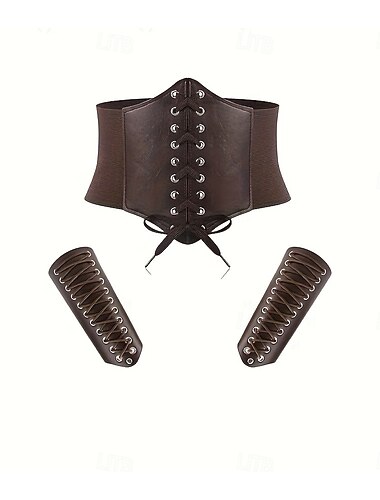  Retrò Vintage Medievale Rinascimento Cintura in Vita Polsino Costume Per uomo Per donna Unisex Vichingo Fantasia Halloween Carnevale Mascherata Performance Palcoscenico LARP Adulti Altri Accessori