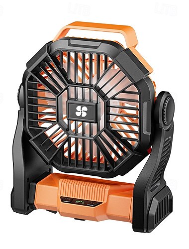  1 Stück tragbare Outdoor-Campingleuchte, Outdoor-Ventilator, Notfall-Powerbank, USB-Ladeventilator, lange Akkulaufzeit, drei Dimmstufen, vier Windgeschwindigkeitsstufen