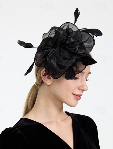  Kopfbedeckung Organza Hochzeit Abendgesellschaft Elegant Hochzeit Mit Pure Farbe Kopfschmuck Kopfbedeckung