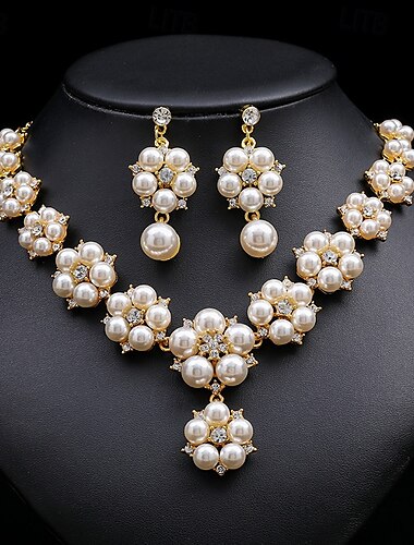  Ohrring-Set 1 Set Legierung Ohrringe Halskette Damen Luxus Schmuck-Set Für Festival