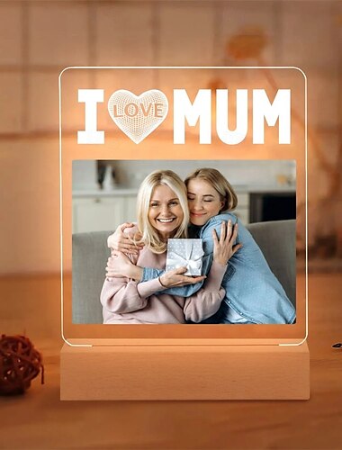  Personalisierte Nachtlicht – das beste Geschenk für Mama – Individuelles Fotodekor-Geschenk für Muttertag Frauentag Geburtstag Weihnachten Jubiläum bedeutungsvolles Erinnerungsstück