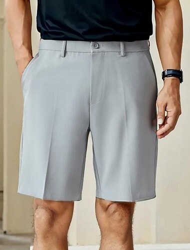  Miesten Shortsit Mekko Shortsit Bermudan shortsit Tasku Suora jalka Tavallinen Mukavuus Ei-rautaa Polven pituus Muodollinen Toimisto liiketoiminta Muoti Katutyyli Musta Laivaston sininen