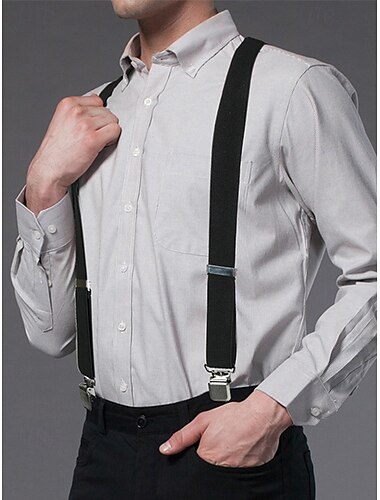  Herren Hosenträger mit Gummiband und Metallclip, verstellbar – klassisch und vielseitig, geeignet für modebewusste Business- und semi-formelle Anlässe