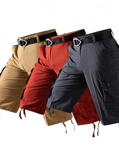  Miesten Capri Cargo shortsit Lasten shortsit Caprihousut Shortsit Kesähousut Vetoketju Useita taskuja Läppätasku Tavallinen Mukavuus Hengittävä Polven pituus ulko- Loma Urheilullinen Vapaa-aika
