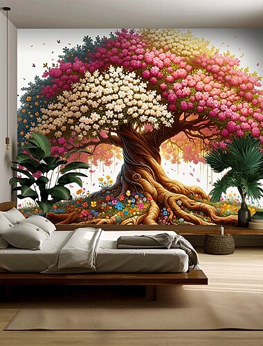  Tree of Life Hanging Tapestry Wall Art Large Tapestry Mural Decor Photograph Backdrop Blanket Curtain Home Bedroom Living Room Decoration