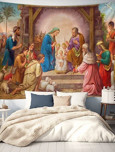  Tapisserie médiévale Tapisserie âge moyen Art mural Tapisserie grande Décor mural Photographie toile de fond Couverture Rideau Décoration maison Chambre Salon
