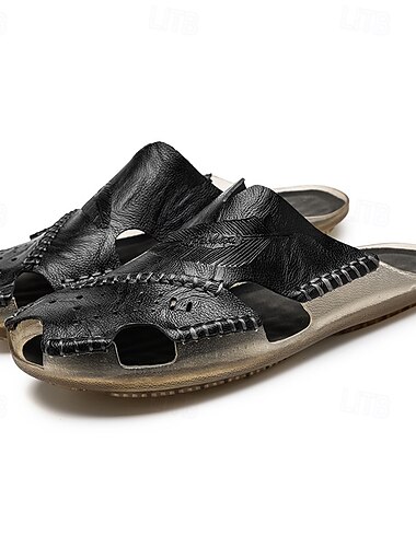  Herren Outdoor-Sandalen aus Kunstleder mit robuster Sohle und atmungsaktivem Design – bequemes Schuhwerk zum Wandern und für die Freizeit