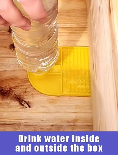  anti-verdrinking bijen water geven 1 stuks plastic bijen water geven flessen, bijen voederbak, compatibel met 30mm mineraalwater fles, anti-verdrinking, breed bijen voeder gebied