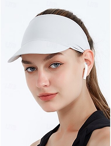  Women's Elastic Sports Hollow Top Sun Hat - Lightweight UV Protection Breathable Sweat-Wicking Hat for Stylish Outdoor Running, Golf, Tennis and Beach Activities