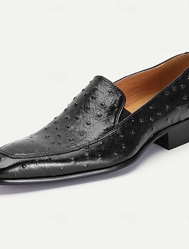  Luxuriöse Slip-On-Loafer aus cognacfarbenem Leder mit Straußenmuster für Herren – Premium-Schuhwerk für Kentucky Derbys und besondere Anlässe