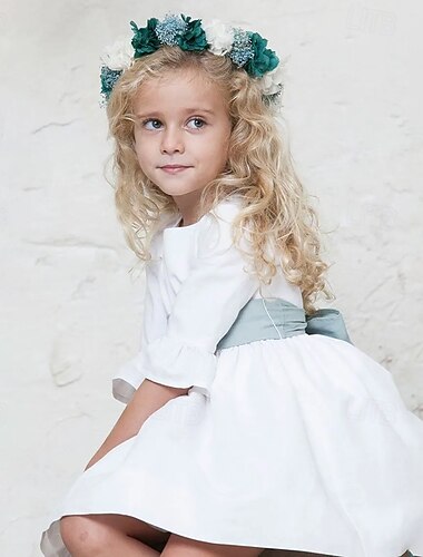  Ballkleid Knielang Blumenmädchenkleid Quinceañera Gefrorene Elsa Mädchen Süßes Ballkleid Tüll mit Gerafft Königlicher Stil Tutu Fit 3-16 Jahre
