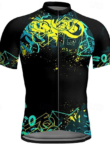  Homens Camisa para Ciclismo Manga Curta Moto Camiseta Camisa / Roupas Para Esporte com 3 bolsos traseiros Ciclismo de Montanha Respirável Secagem Rápida Design Anatômico Capilaridade Preto Esportes