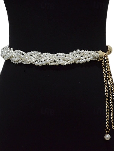  Chapelet Anniversaire / Fête / Soirée Ceinture Avec Imitation Perle / Ceinture Femme Ceintures