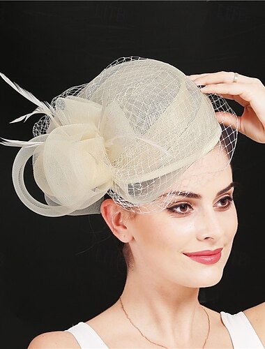  Kopfstück Sinamay Hochzeit Abendgesellschaft Elegant Hochzeit Mit Kappe Kopfschmuck Kopfbedeckung