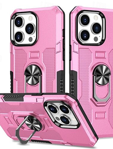 telefon Etui Til iPhone 16 15 14 Pro Max Plus 13 12 11 Pro Max Bagcover Ringholder Magnetisk Stødsikker Kontor / Business PC