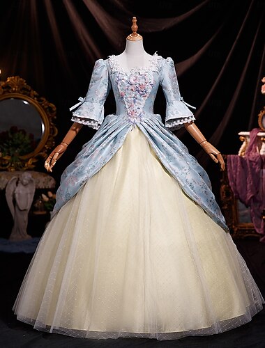 Robe de bal rococo pour femme du XVIIIe siècle, princesse Maria Antonietta, robe de vacances victorienne et renaissance rococo
