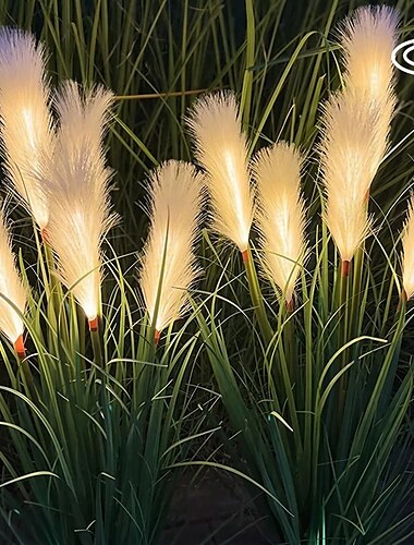  tuin zonne-rietverlichting buitenvezellicht waterdichte tuinlamp simulatie landschapslampen voor thuisterrasdecoratie