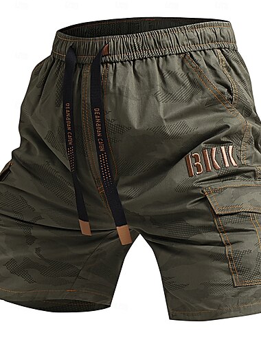  Herren Taktische Shorts Cargo-Shorts Camping-Shorts Shorts mit Camouflage-Muster Wander-Shorts Elastischer Bund Mehrere Taschen Gerader Schnitt Tarnung Feuchtigkeitsableitend tragbar Knielang Outdoor